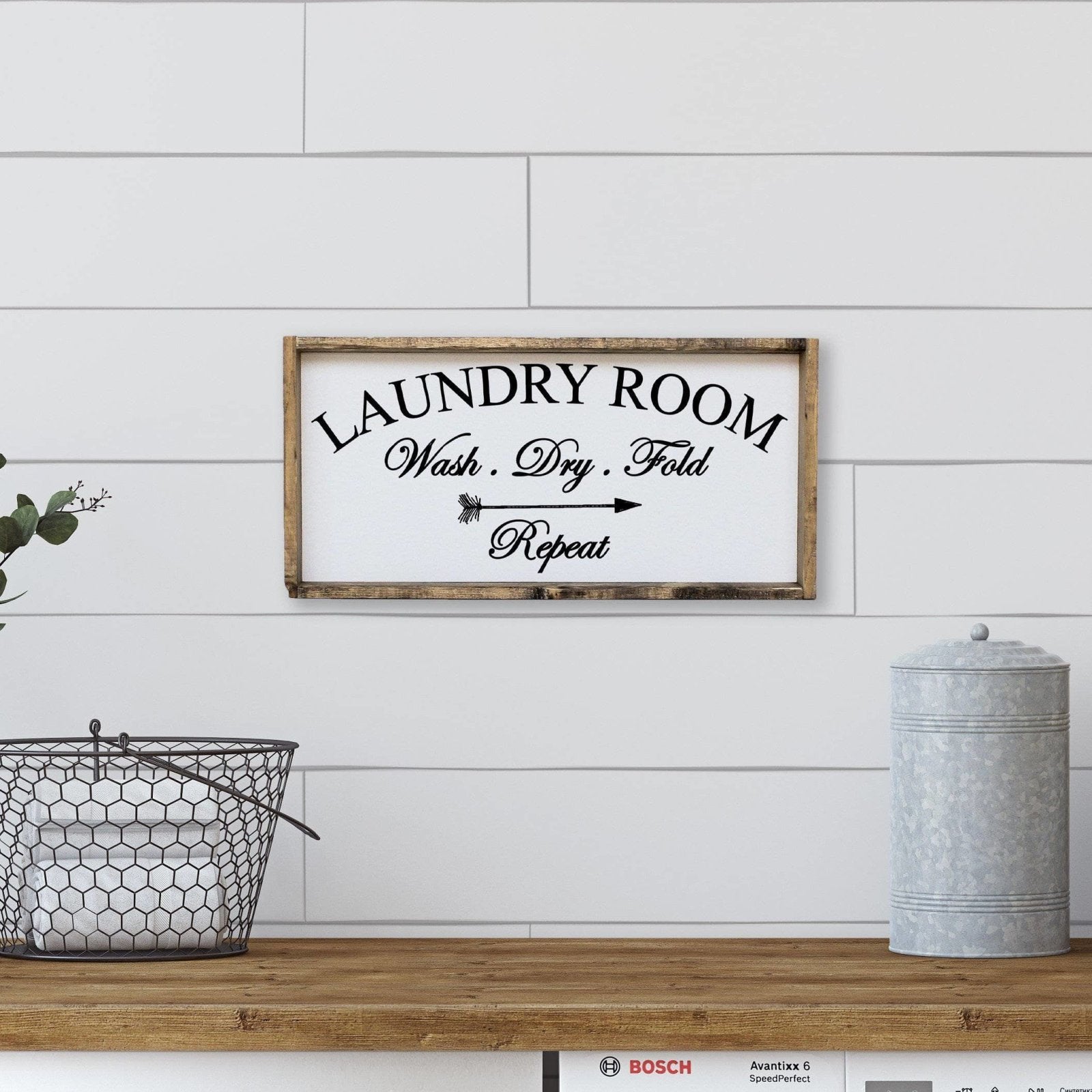 Laundry Room Wood Sign - AURABAGS SHOP