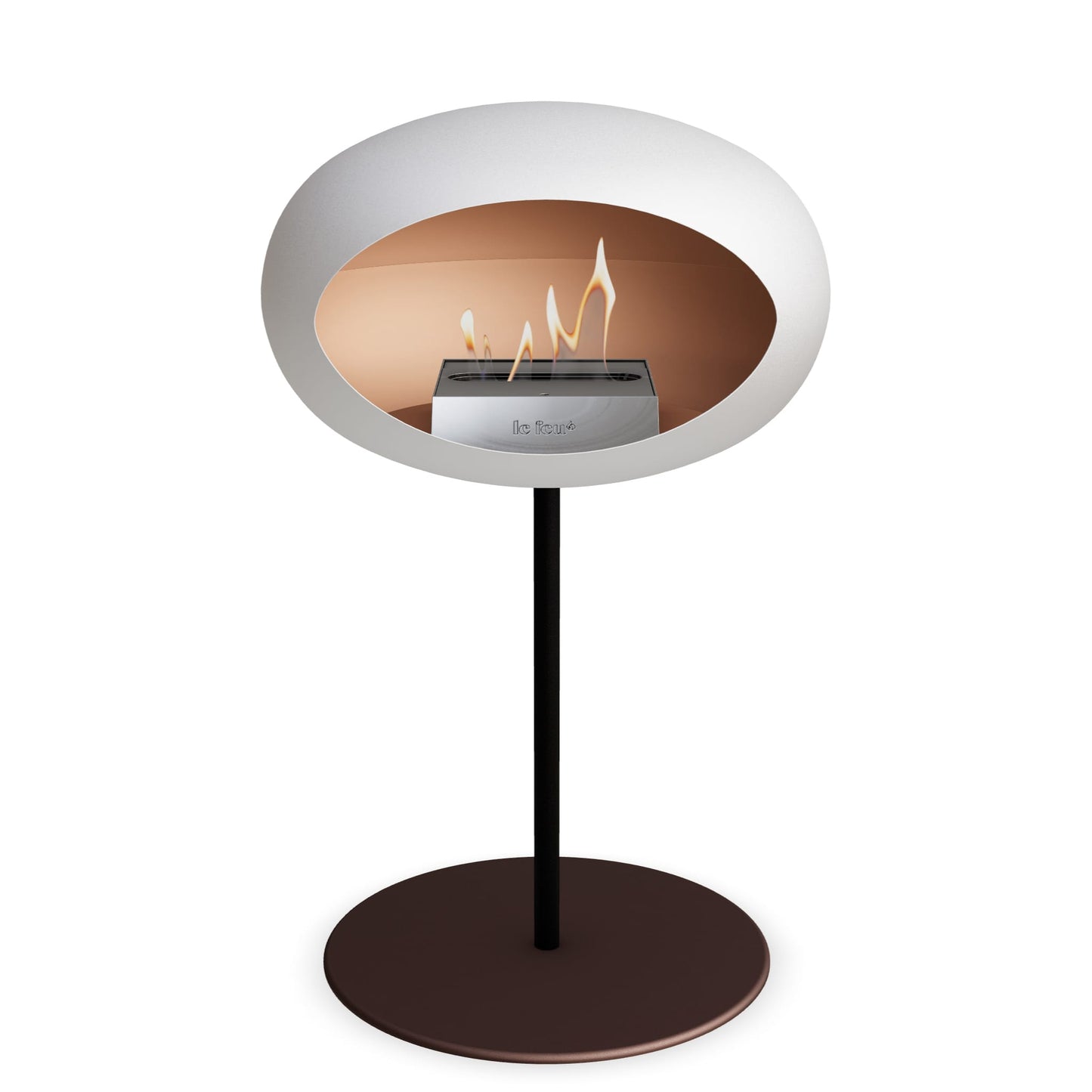 Le Feu Steel Low Dome <br>White