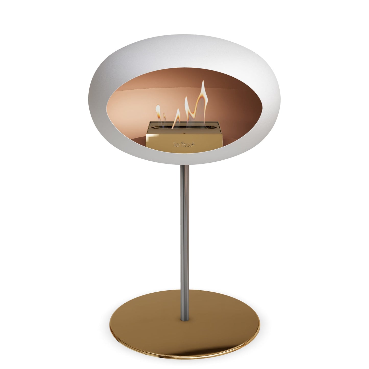Le Feu Steel Low Dome <br>White