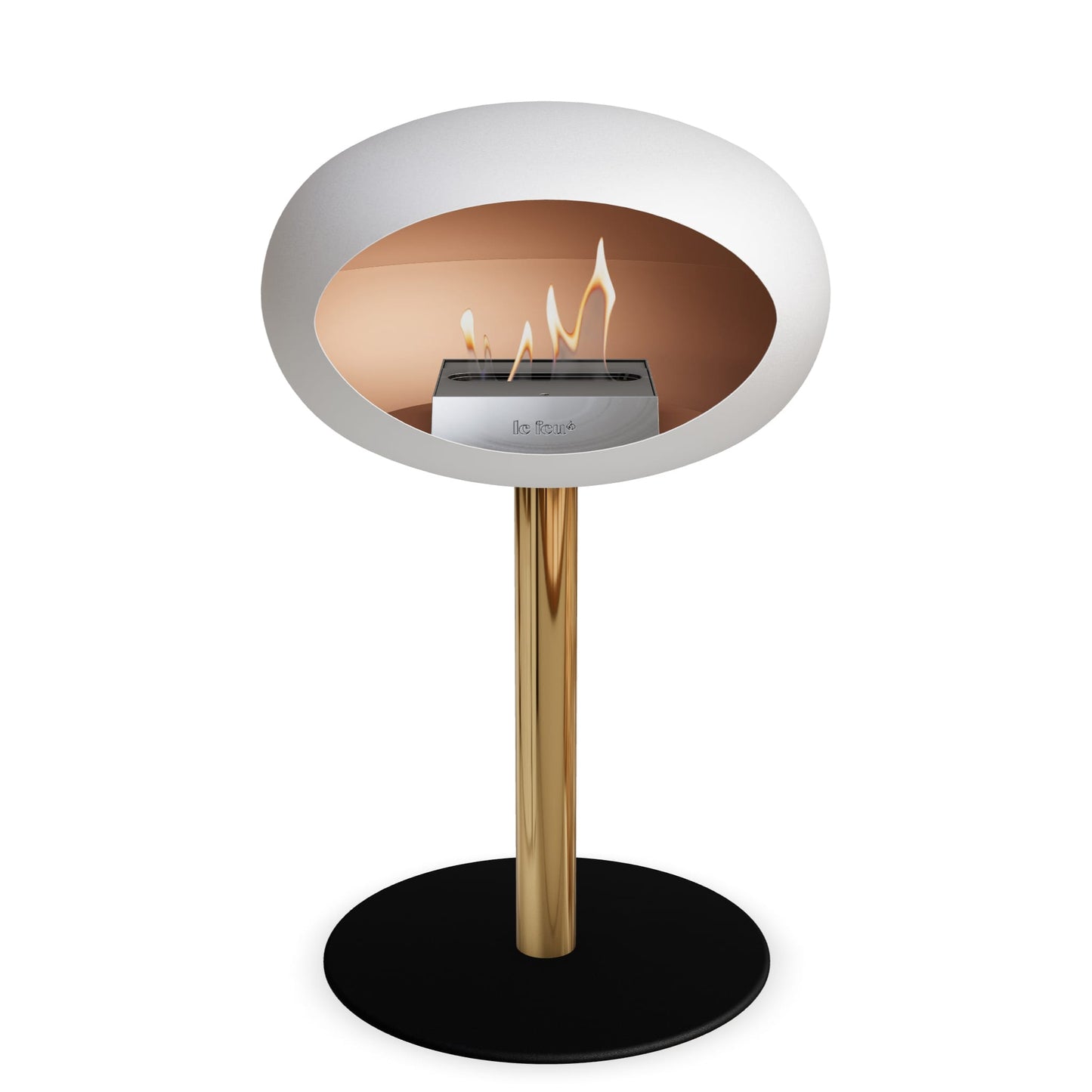 Le Feu Steel Low Dome <br>White