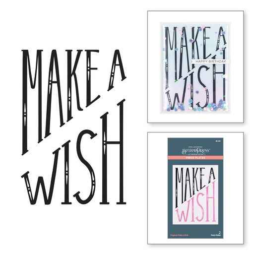 Diagonal Make a Wish Press Plate from the BetterPress Collection