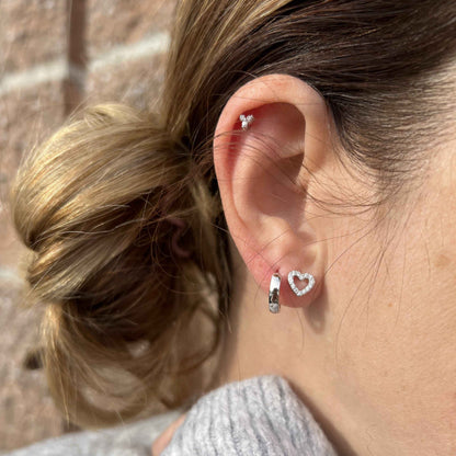 Boucles d'oreilles Coeurs en argent sterling