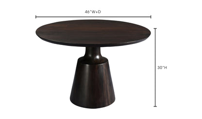 Merritt Dining Table Dark Brown
