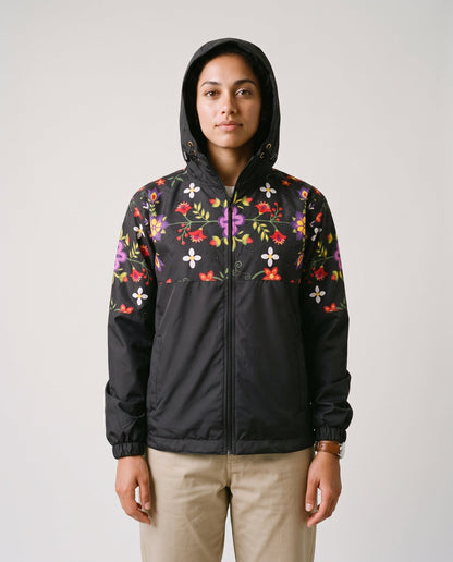 Midnight Bloom Windbreaker
