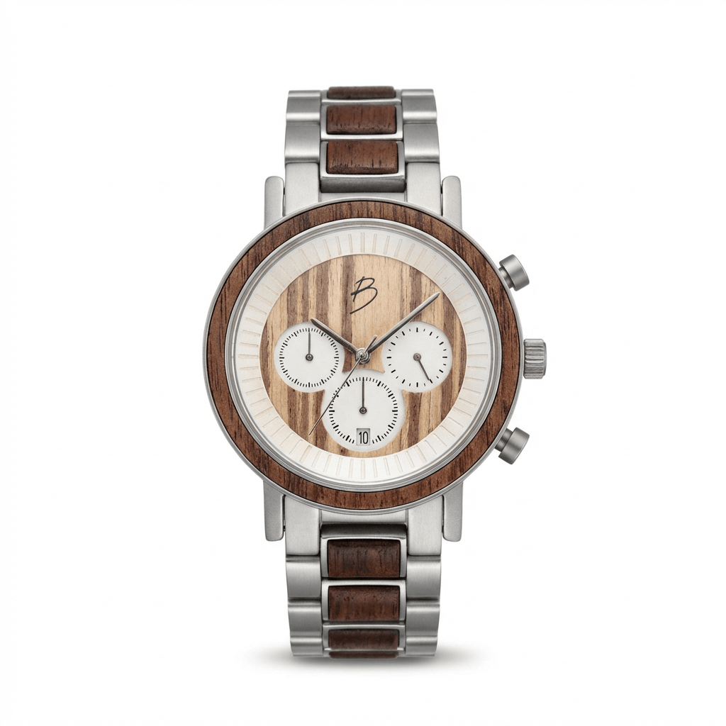 Montre Harrison en bois de noyer