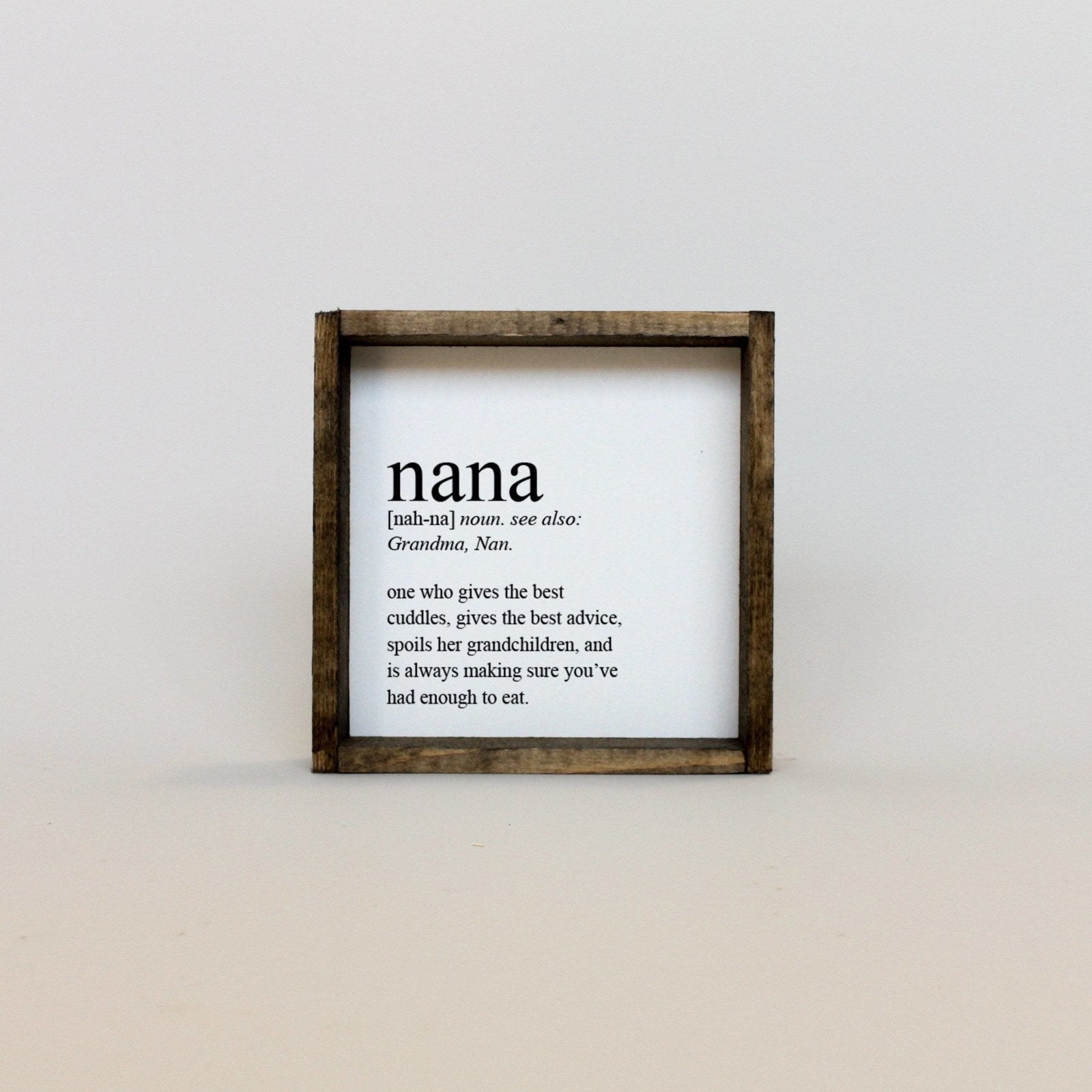 Nana Definition Wood Sign - AURABAGS SHOP