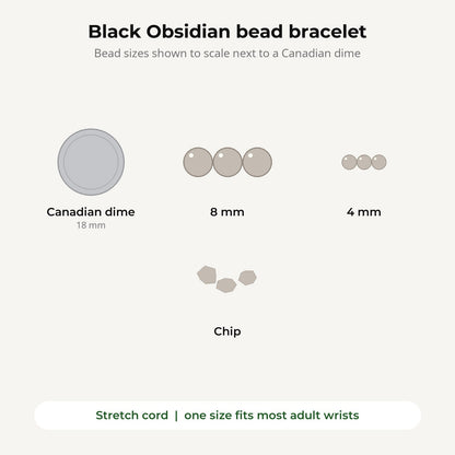 Obsidian Bead Bracelet