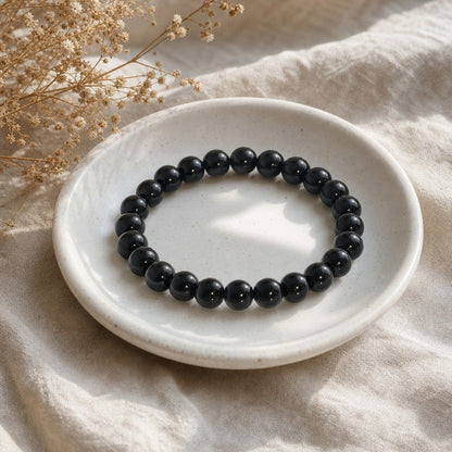 Obsidian Rainbow Round Bracelet - 8mm