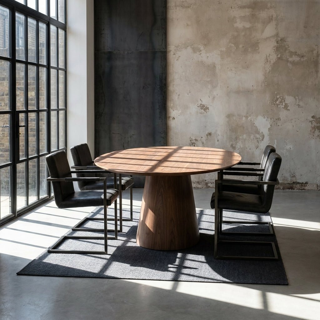 Orla Oval Dining Table Walnut Brown