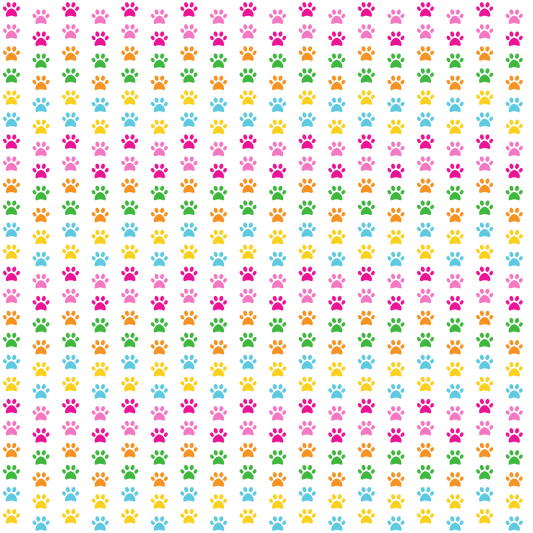 Little Girly Paw Prints Adhesive Vinyl