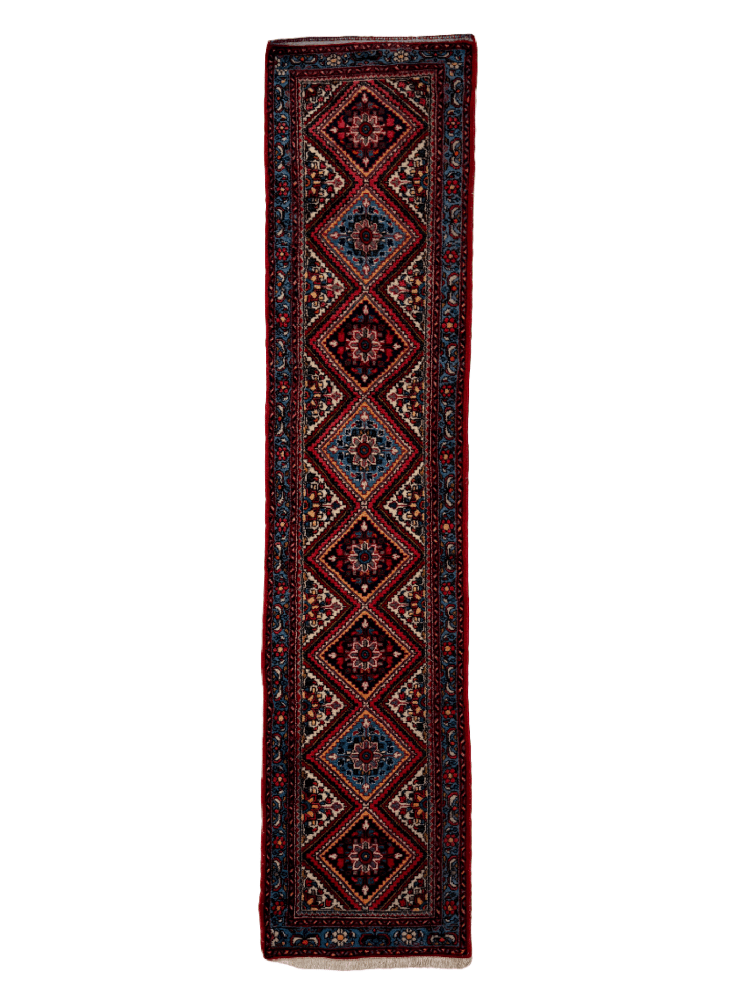 Persischer Hamadan Brückenläufer Teppich | 66 cm x 290 cm