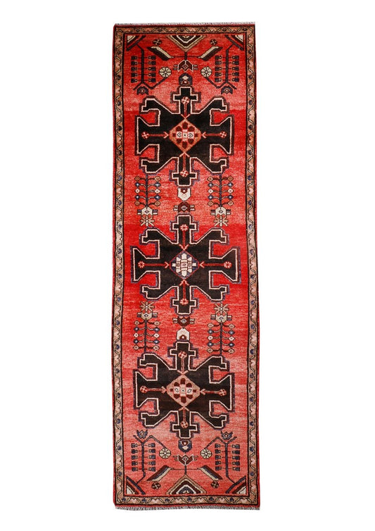 Persischer Hamadan Brückenläufer Teppich | 2' 9" x 9' 1"
