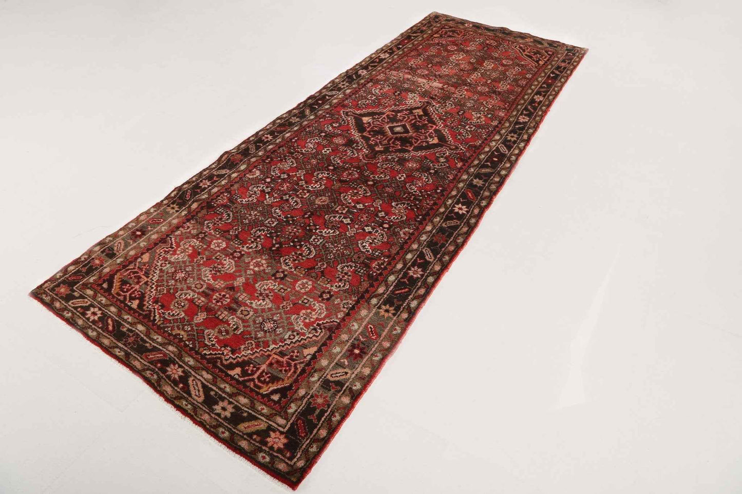 Persian Hosseinabad Runner Rug | 3' 8" x 10' 9"