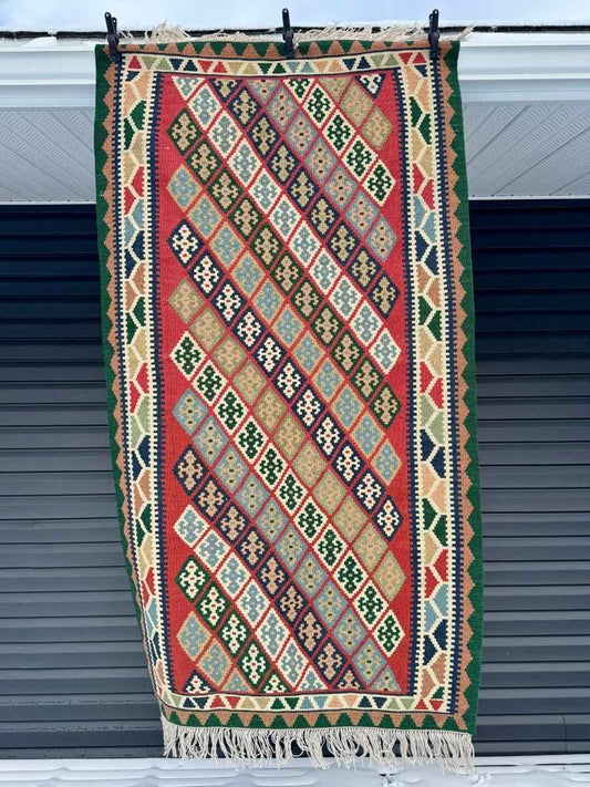 Persian Qashqai Kilim Rug | 3' 8" x 6' 5"