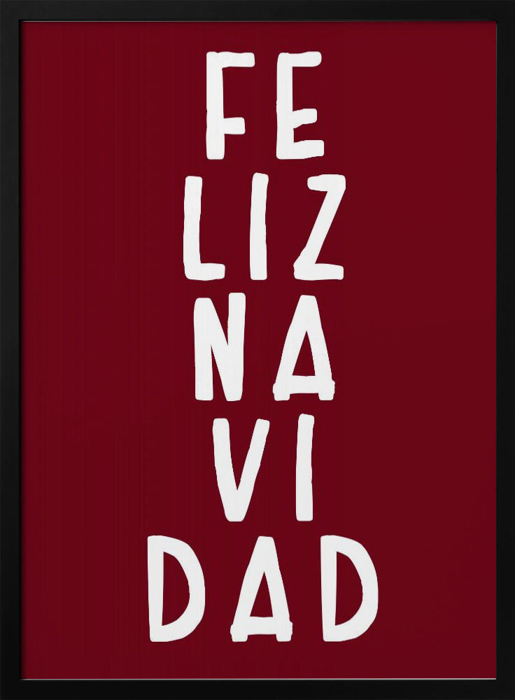 Wandkunst Simple Feliz Navidad Leinwandbild