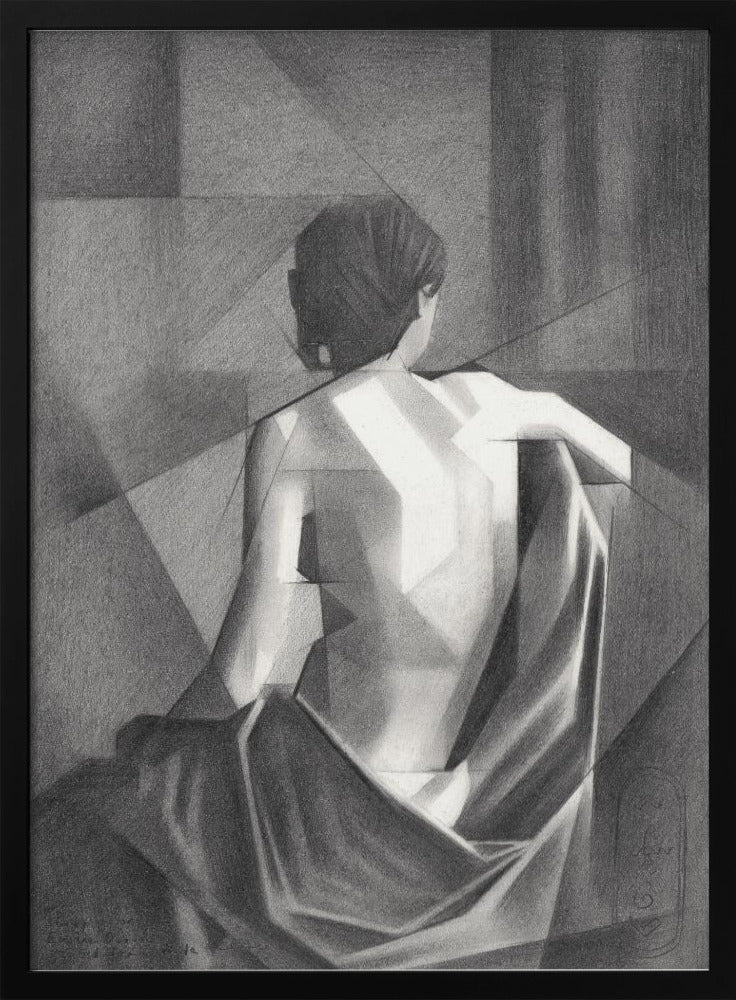 Wandbild Studie nach Eugène Durieus „Sitzender weiblicher Akt“ – 20-08-21