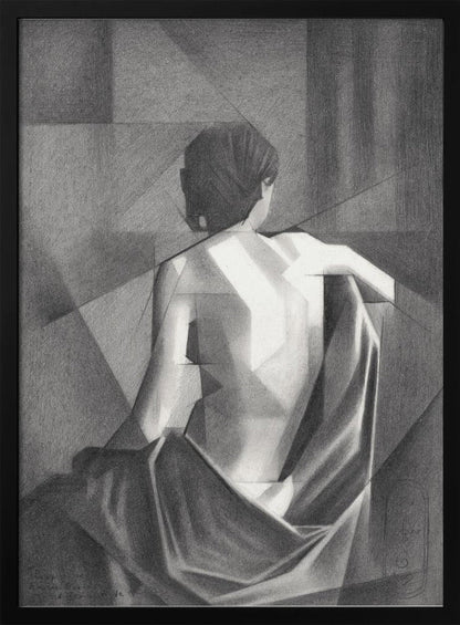 Wandbild Studie nach Eugène Durieus „Sitzender weiblicher Akt“ – 20-08-21