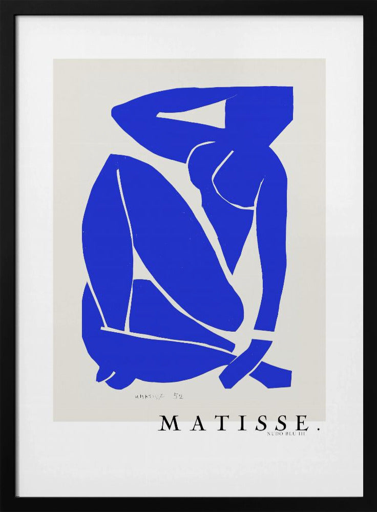 Wandbild Nudo Blu III 1952 Boarder