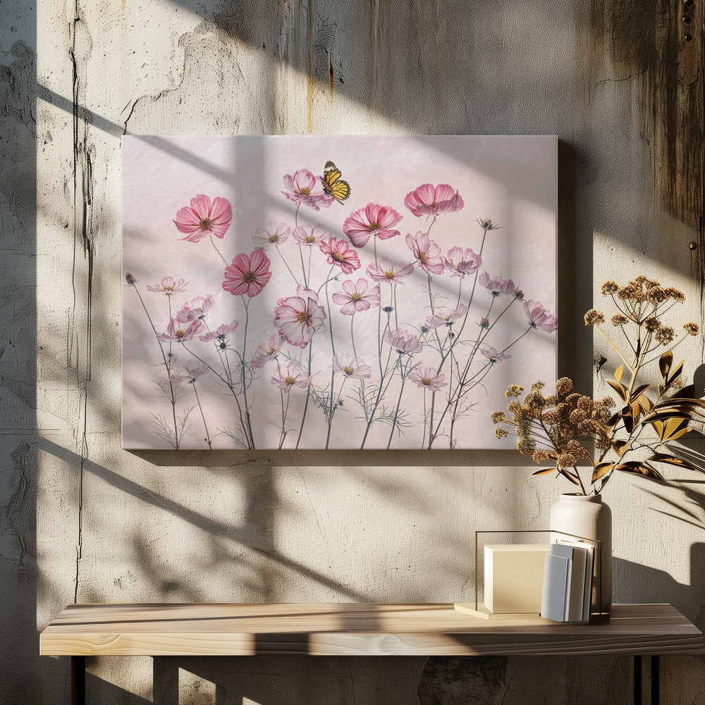 Wandbild Kosmos und Schmetterling