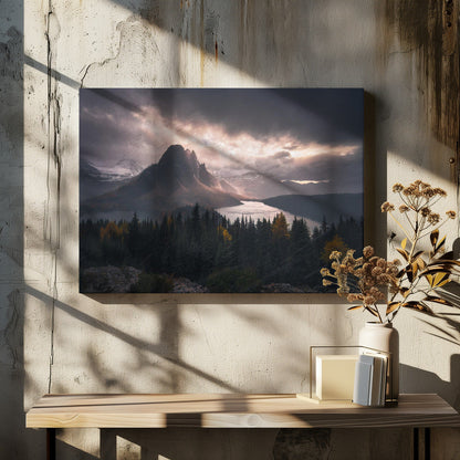 Wandbild Assiniboine im Schnee