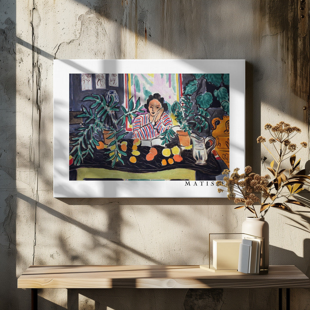 Wandbild Interieur mit etruskischer Vase 1940