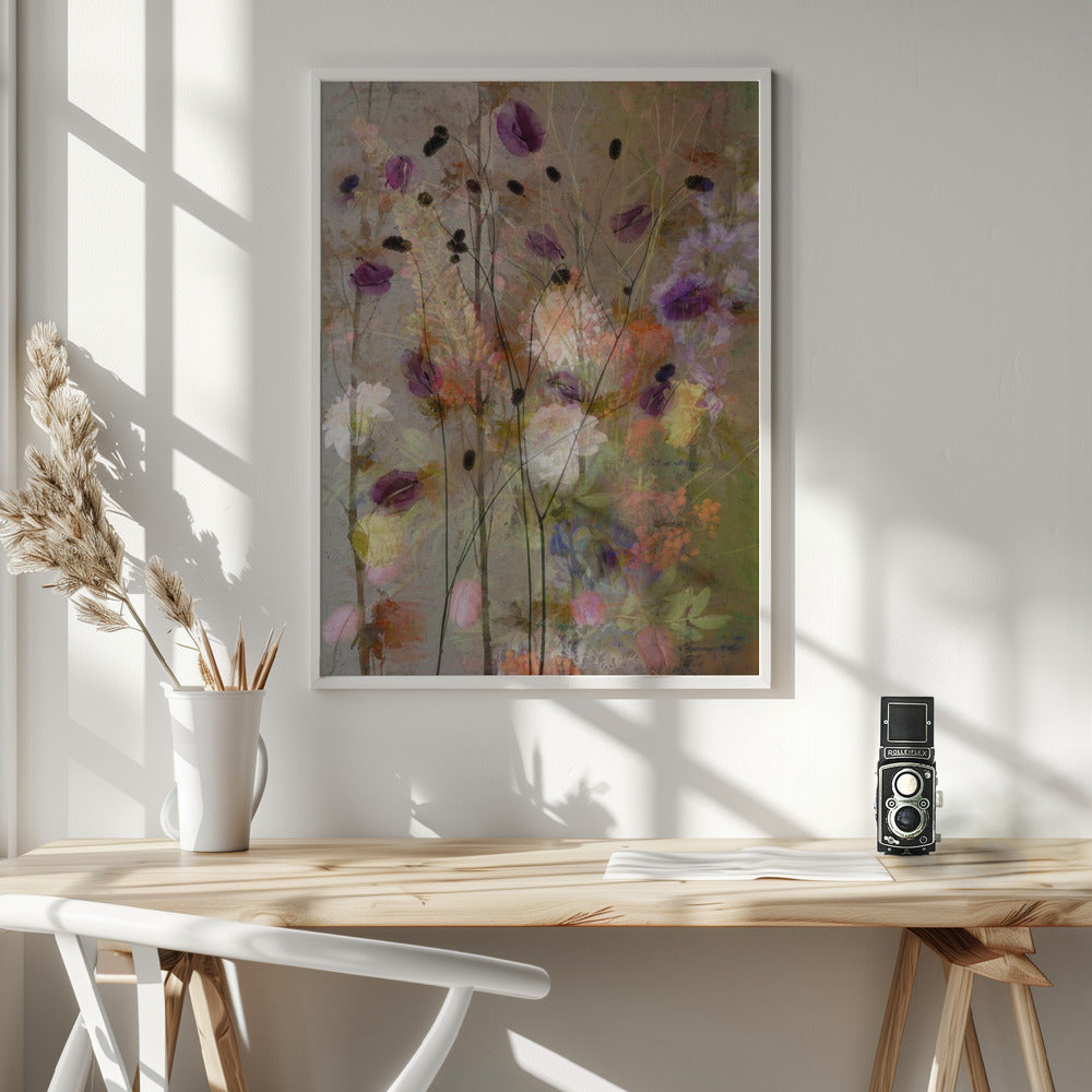 Wandbild Malerische Blumen