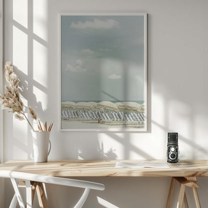 ウォールアート ビンテージのビーチ風景