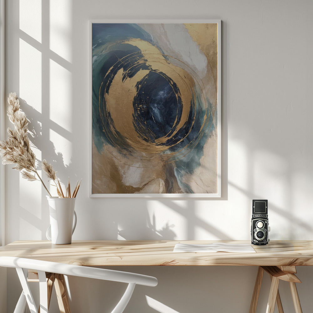 Wandbild Goldener Wirbel
