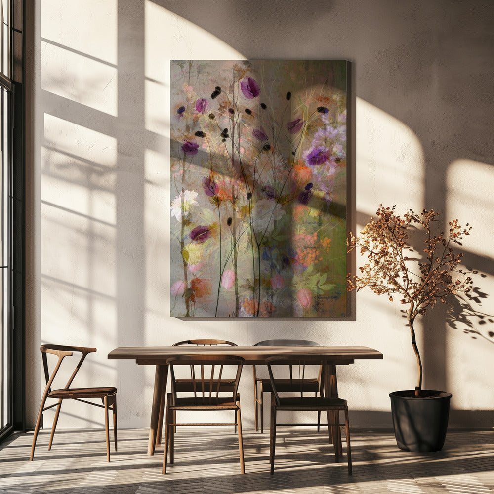 Wandbild Malerische Blumen