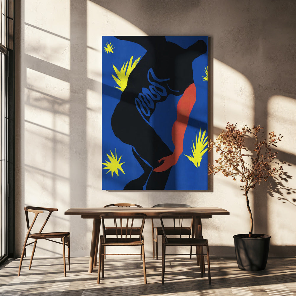 Wall art Cut out paper sport figurine