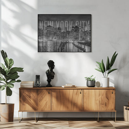 Wall art NEW YORK CITY Skyline Monochrome