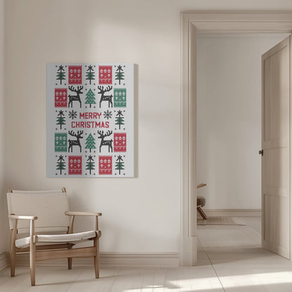 Wandbild Frohe Weihnachten Leinwanddruck