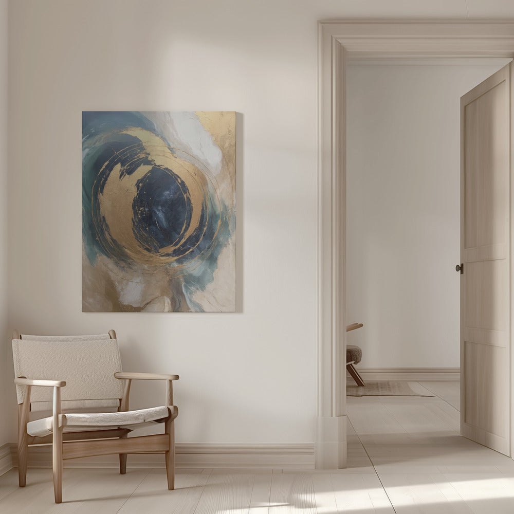 Wandbild Goldener Wirbel