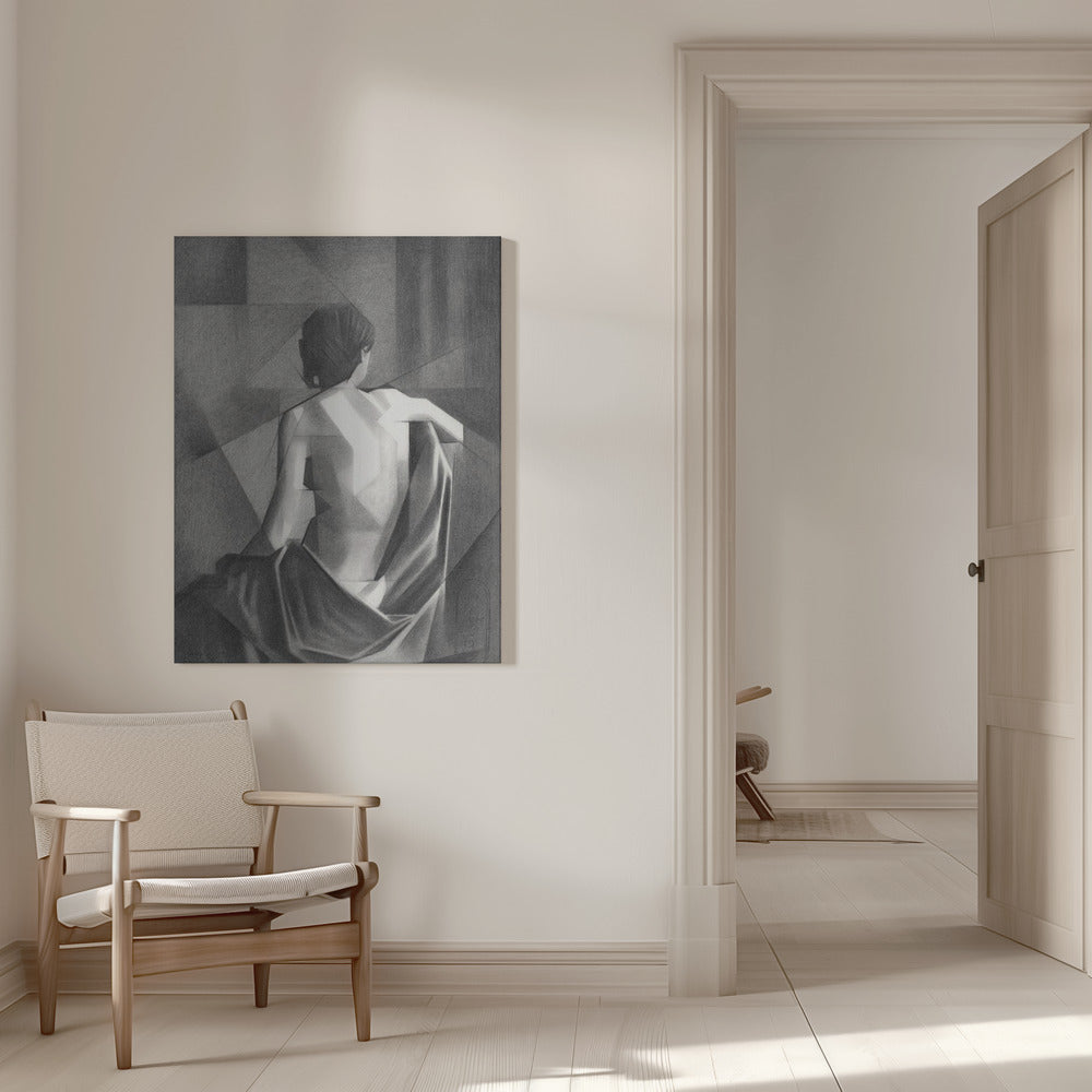 Wandbild Studie nach Eugène Durieus „Sitzender weiblicher Akt“ – 20-08-21