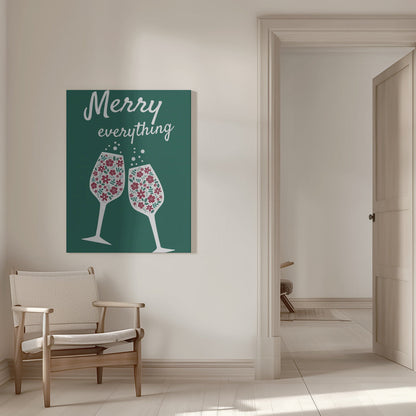 Wandbild Fröhliche Weihnachtszeit Leinwanddruck