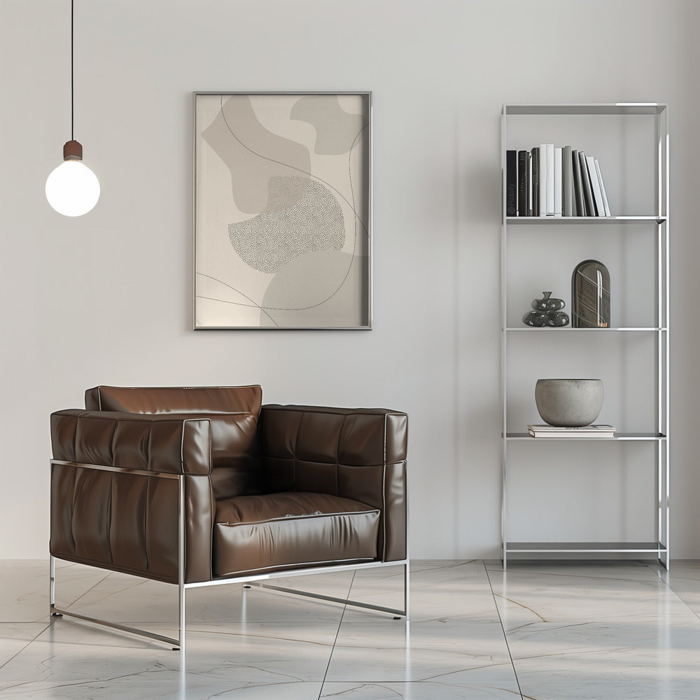Wandbild Mid-Century Modern Nr. 2 | braun