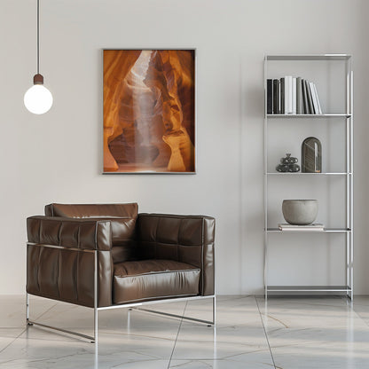 Wandbild ANTELOPE CANYON Einzigartiger Lichtstrahl