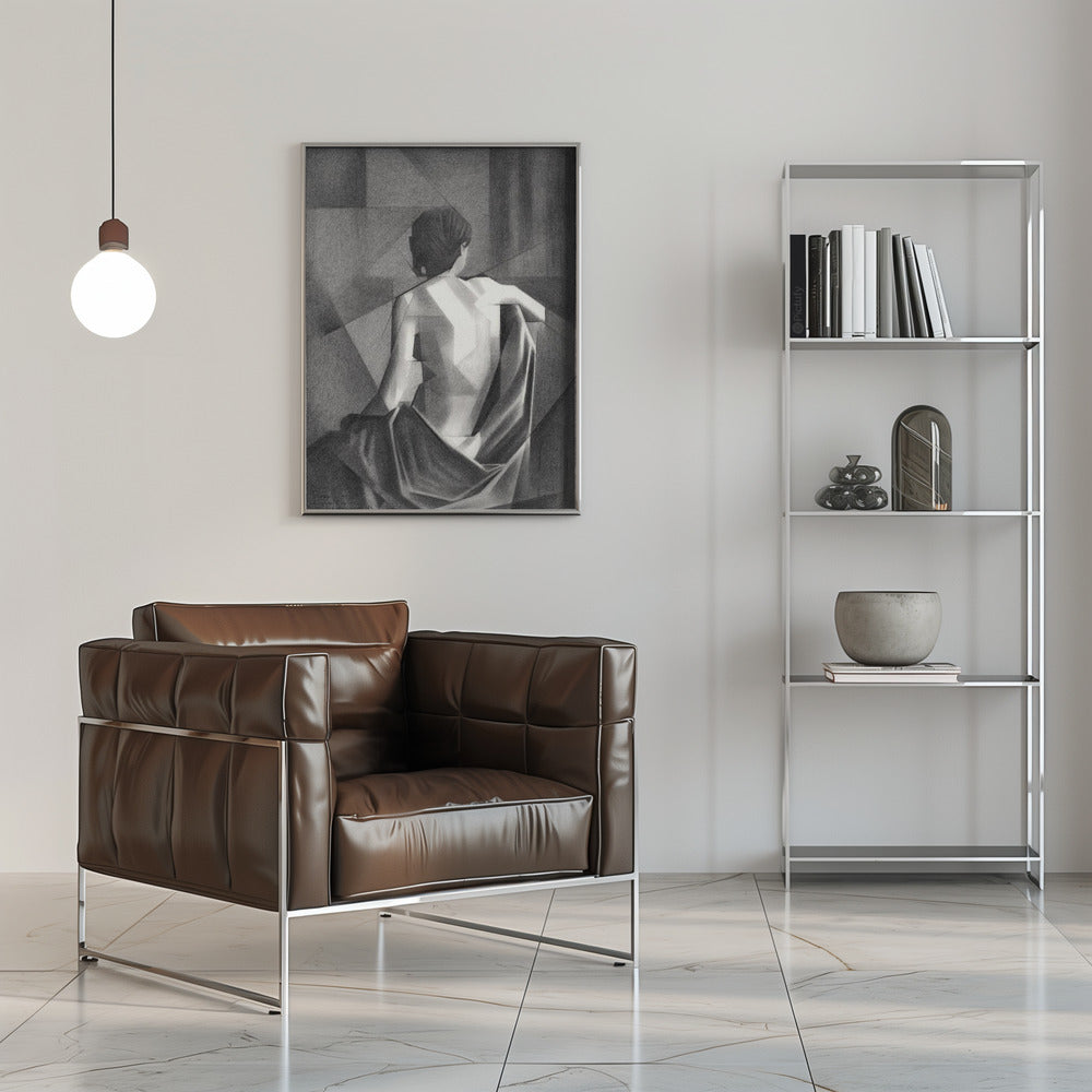 Wandbild Studie nach Eugène Durieus „Sitzender weiblicher Akt“ – 20-08-21