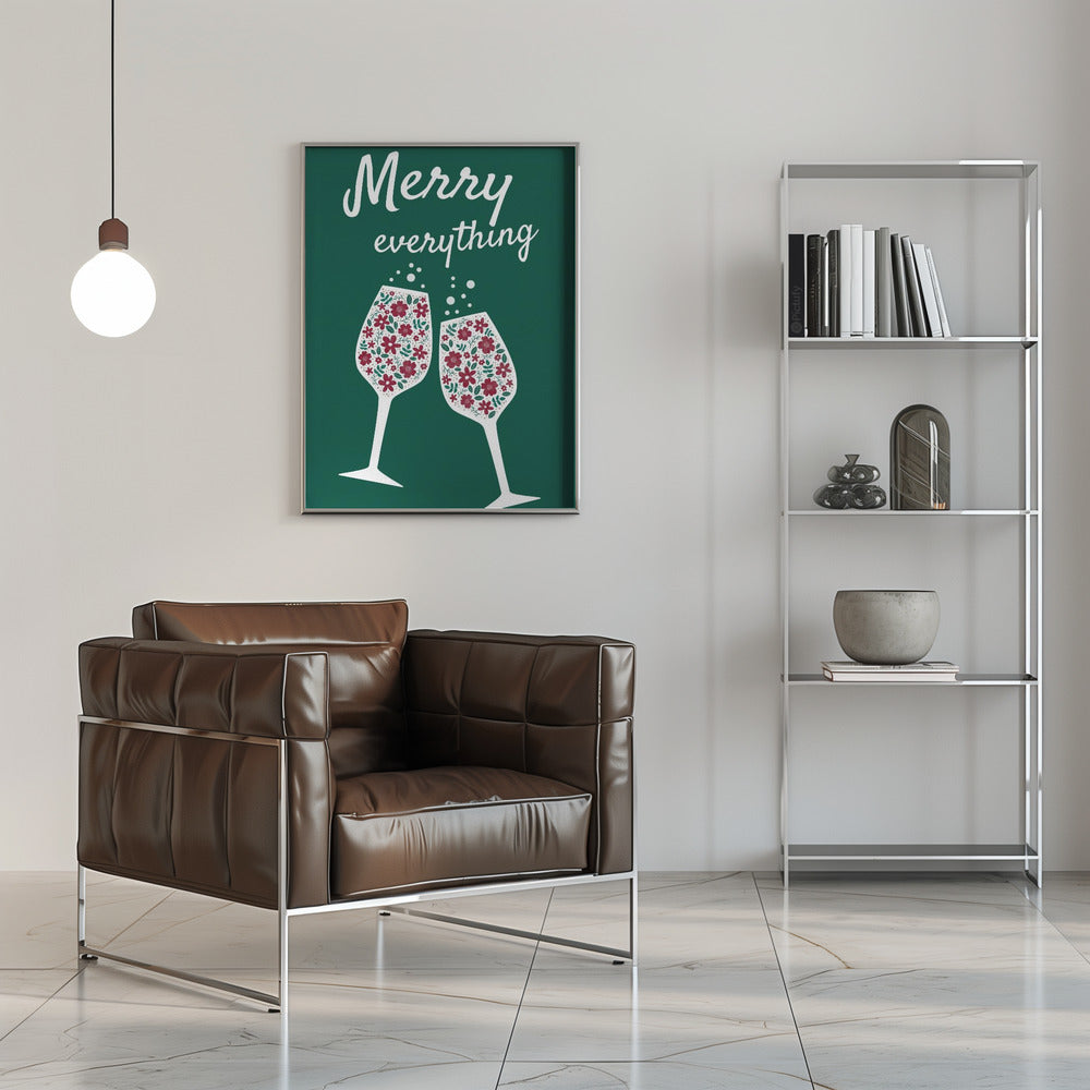 Wandbild Fröhliche Weihnachtszeit Leinwanddruck