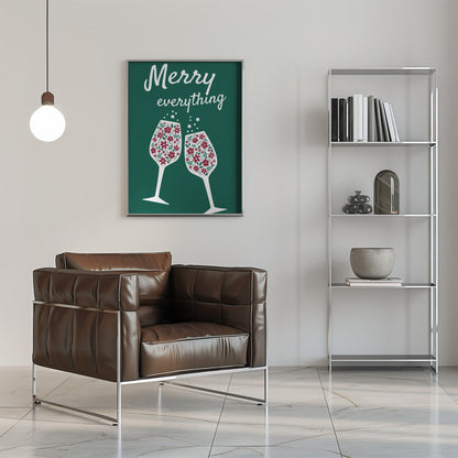 Wandbild Fröhliche Weihnachtszeit Leinwanddruck