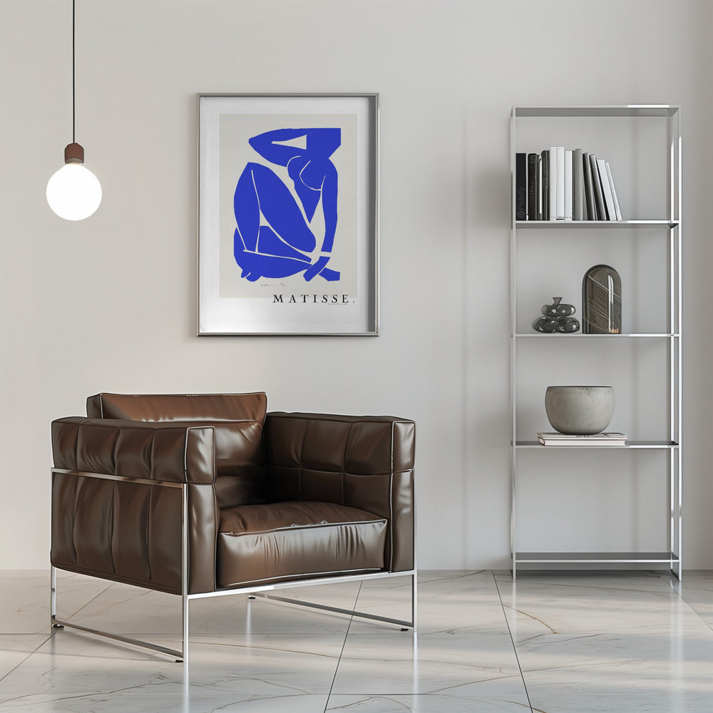 Wandbild Nudo Blu III 1952 Boarder