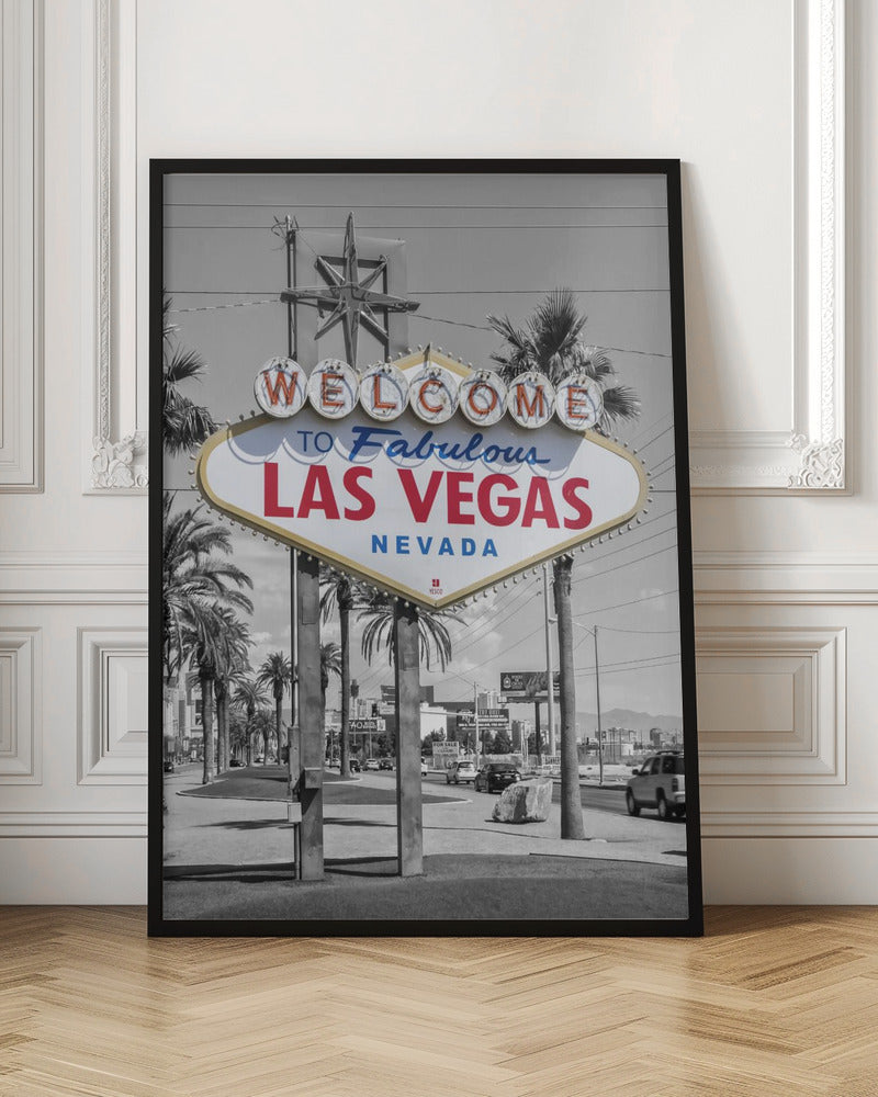 Wandbild LAS VEGAS Sign - farbcodiert