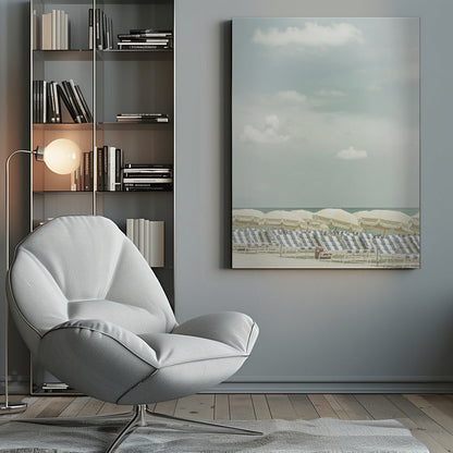 ウォールアート ビンテージのビーチ風景