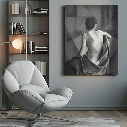 Wandbild Studie nach Eugène Durieus „Sitzender weiblicher Akt“ – 20-08-21