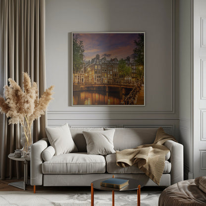Wall art AMSTERDAM Idyllic impression from Singel