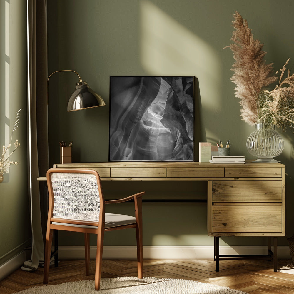 Wandbild MONOCHROMER ANTELOPE CANYON Tageslicht