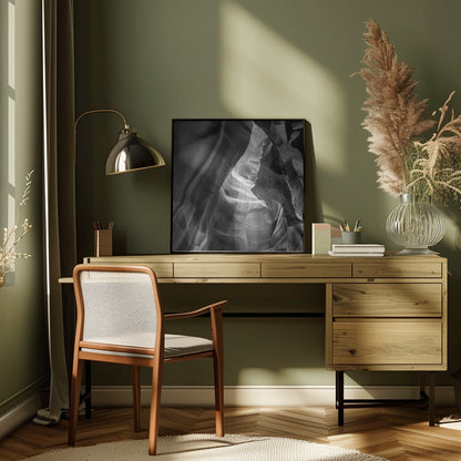 Wandbild MONOCHROMER ANTELOPE CANYON Tageslicht