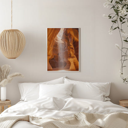 Wandbild ANTELOPE CANYON Einzigartiger Lichtstrahl