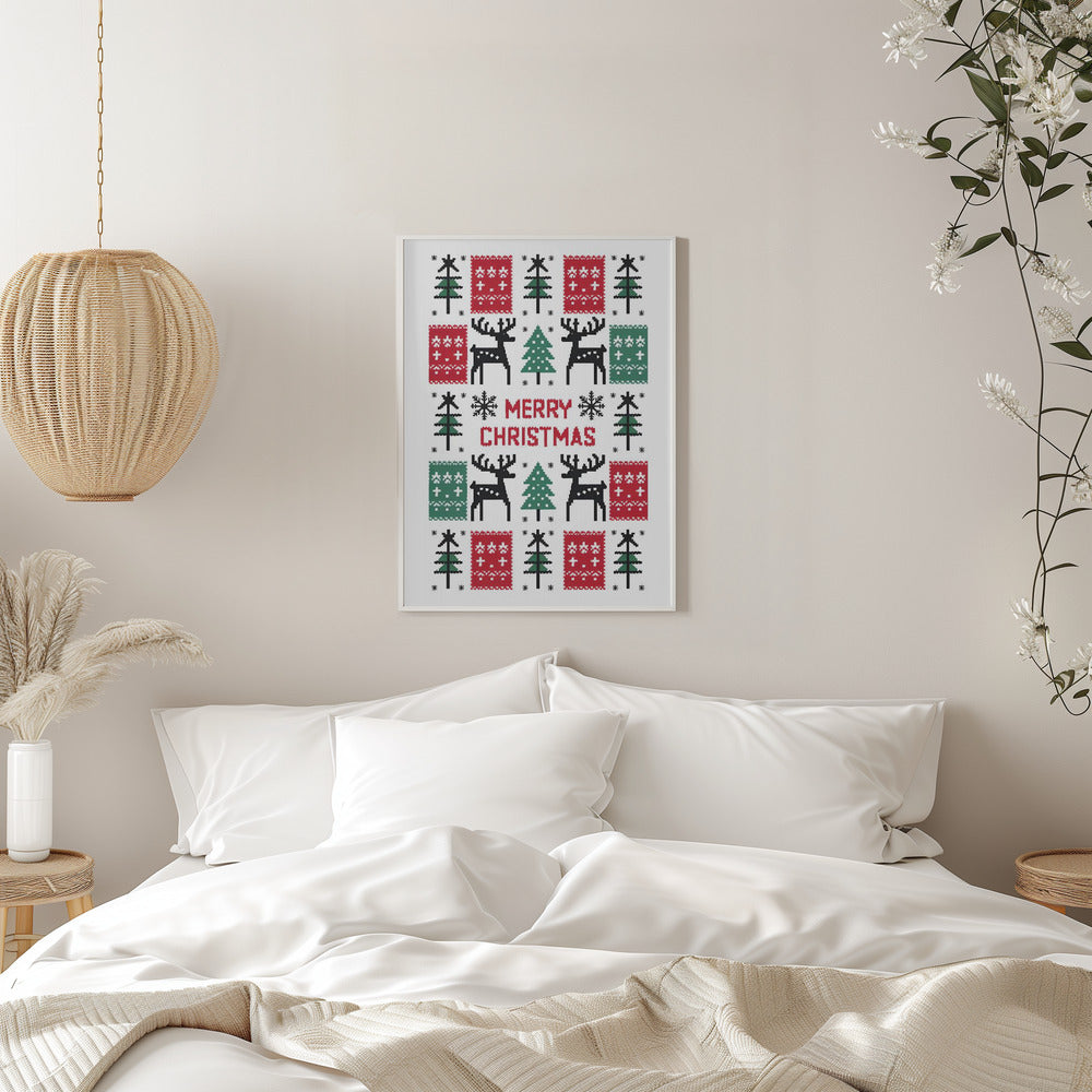 Wandbild Frohe Weihnachten Leinwanddruck