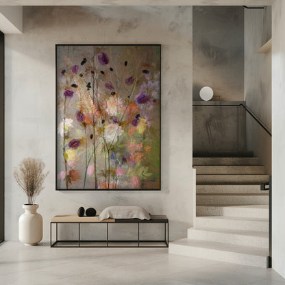 Wandbild Malerische Blumen